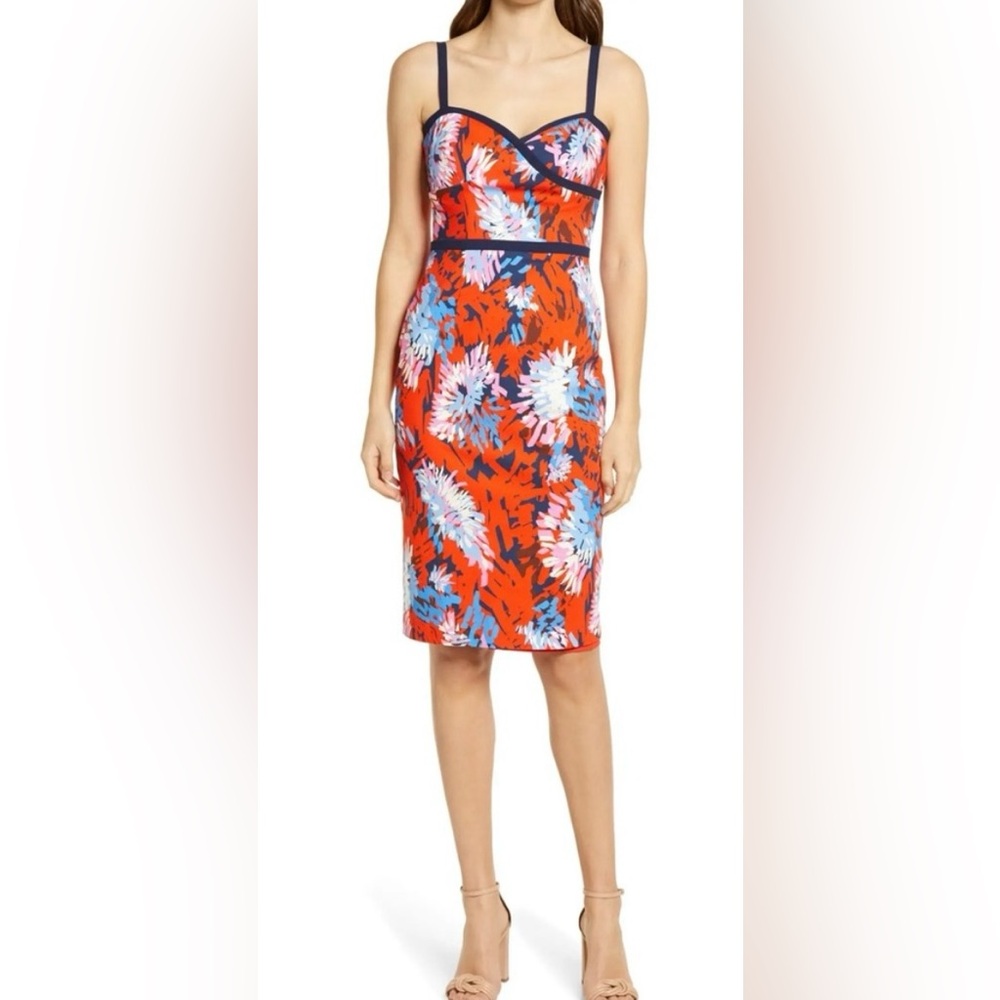 Black Halo Capri Fireworks Sheath Dress size 8